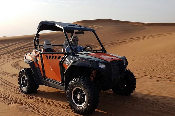 Experience the vast beauty of Dubai's red sands while driving your own 800cc buggy. Perfect for two this off-road adventure brings the unforgettable charm of the desert to life.